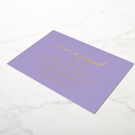 Invitation En Aluminium Sydney Lavender Modern Wedding Enregistrer la date (Rotation)