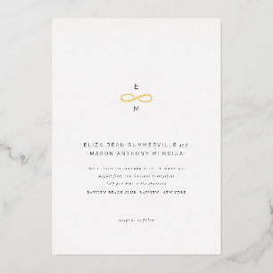 Invitation En Aluminium Symbole Gold Infinity Invitatiatiatio minimally Ch
