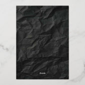 Invitation En Aluminium Table en feuille noire/argentée n° 1 (Verso)