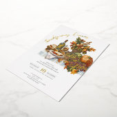 Invitation En Aluminium Table Généreuse Dîner Rustique de Thanksgiving Cit (Rotation)