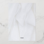 Invitation En Aluminium Table n° 1 feuille dorée rose/blanc (Verso)