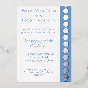 Invitation En Aluminium Tabletop Chic dans l'Invitation de Foil Periwinkle