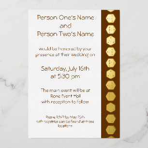 Invitation En Aluminium Tabletop Chic en papier d'aluminium chocolat Invit