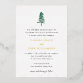 Invitation En Aluminium Tamara Pine Tree Mariage moderne (Recto)