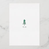 Invitation En Aluminium Tamara Pine Tree Mariage moderne (Verso)