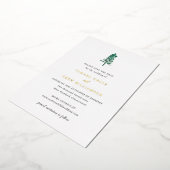 Invitation En Aluminium Tamara Pine Tree Mariage moderne Enregistrer la da (Rotation)