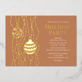 Invitation En Aluminium Tan Elegant Noël Fête de l'entreprise (Recto)