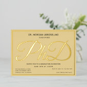 Invitation En Aluminium Tan Gold Doctorat (Debout devant)
