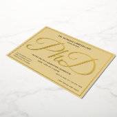 Invitation En Aluminium Tan Gold Doctorat (Rotation)