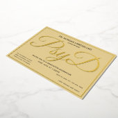 Invitation En Aluminium Tan Gold PsyD Graduation (Rotation)