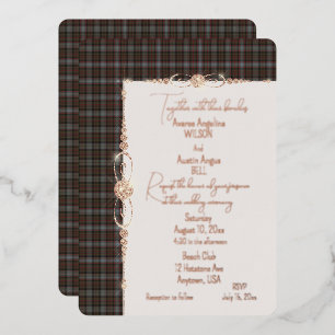 Invitation En Aluminium Tartan Plaid Lochaber