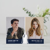 Invitation En Aluminium Tassel 2025 Joint Photo Graduation Party (Debout devant)