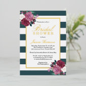 Invitation En Aluminium Tendance Fête des mariées florale Real (Debout devant)