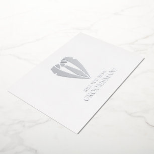 Invitation En Aluminium Tenue de mariage argentée et cravate pour la deman