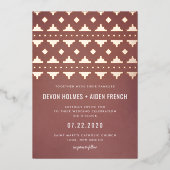 Invitation En Aluminium Terra Cotta Sud-Ouest Gleam Mariage (Recto)