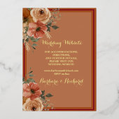 Invitation En Aluminium Terracotta Boho Automne Floral Aquarelle (Verso)