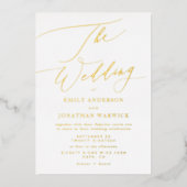 Invitation En Aluminium Terracotta Boho Le Mariage de | Or (Recto)