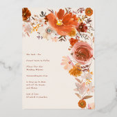 Invitation En Aluminium Terracotta Floral Mariage Arch Photo Enregistrer L (Verso)