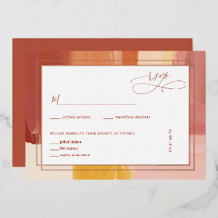 Invitation En Aluminium Terracotta Sunrise   RSVP de mariage