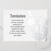 Invitation En Aluminium Tête de mort (Recto)