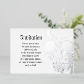 Invitation En Aluminium Tête de mort (Debout devant)