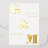 Invitation En Aluminium Texte surdimensionné élégant Monogramme Mariage ré (Recto)