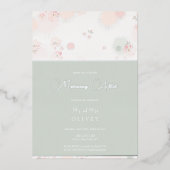 Invitation En Aluminium Thé Roses Douceur Lendemain de Fête (Recto)