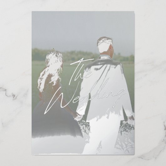 Invitation En Aluminium The wedding (Recto)