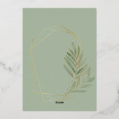 Invitation En Aluminium Thème Botanique Mariage Arché Noir Moderne (Verso)