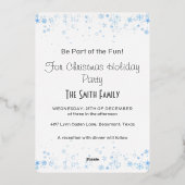 Invitation En Aluminium Thème d'hiver Noël (Verso)