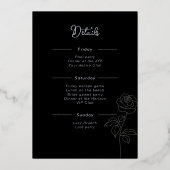 Invitation En Aluminium Thème gothique Black Bachelorette Party (Verso)