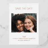 Invitation En Aluminium Tiffany Bold Mariage moderne Enregistrer la date (Recto)