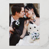 Invitation En Aluminium Till Death Gothic Photo Mariage Noir Et Or (Verso)