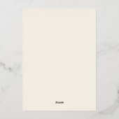 Invitation En Aluminium Timeless Simple Elegance Gold Script Mariage (Verso)
