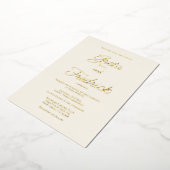 Invitation En Aluminium Timeless Simple Elegance Gold Script Mariage (Rotation)
