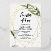 Invitation En Aluminium Tini Bit Of Fun Martini Soirée (Recto)
