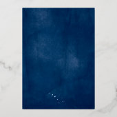 Invitation En Aluminium Tir Star Blue Watercolor Mariage Rehearsal (Verso)