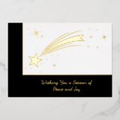 Invitation En Aluminium Tir Star Christmas Foil Business Holiday Card (Recto)