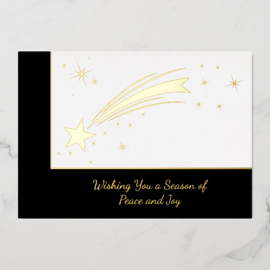 Invitation En Aluminium Tir Star Christmas Foil Business Holiday Card (Recto)