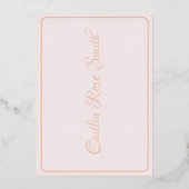 Invitation En Aluminium Toast Floral Fête des mariées, Rose Bleu, Or Rose (Verso)