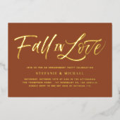 Invitation En Aluminium Tomber dans l'amour Letter Terracotta Engagement P (Recto)