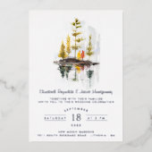 Invitation En Aluminium Tomber dans l'amour | Rustic Autumn Mariage (Recto)