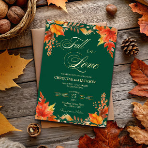 Invitation En Aluminium Tombez amoureux Élégant Boho Floral Mariage Or