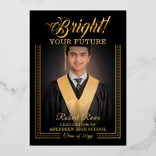 Invitation En Aluminium Touche d'or Éclairez votre avenir.