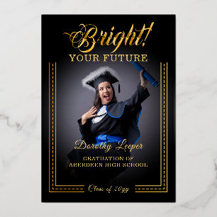 Invitation En Aluminium Touche d'or Éclairez votre avenir.