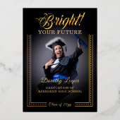 Invitation En Aluminium Touche d'or Éclairez votre avenir. (Recto)