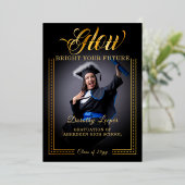 Invitation En Aluminium Touche dorée Illuminez votre avenir (Debout devant)