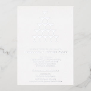 Invitation En Aluminium Tour de Champagne Rose Rose Élégante Dîner de Répé