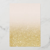 Invitation En Aluminium Tour Eiffel chic or parties scintillant rose Sweet (Verso)