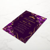 Invitation En Aluminium Tournesol papillon violet Quinceanera (Rotation)